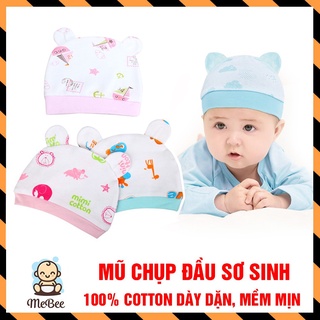 Mũ sơ sinh có tai cho bé