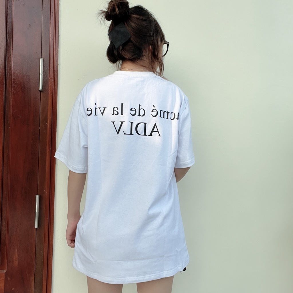 Áo ADLV Phông Tay Lỡ Cậu Bé Kính Lúp Dáng Rộng Thời Trang Chất Liệu Cotton