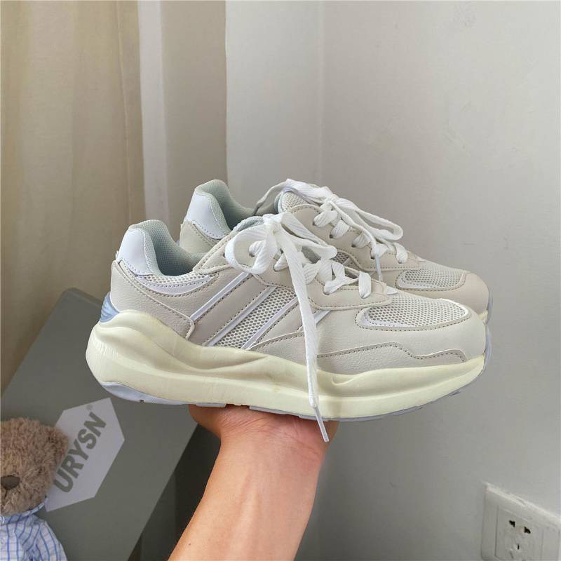 XẢ KHO  Giầy thể thao nữ đế 5 phân pha màu kẻ sọc