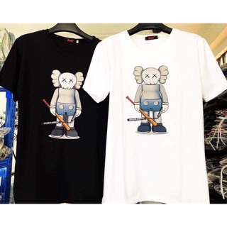 Áo thun nam nữ kaws kiếm đạo có bigsize chất thun dày mịn