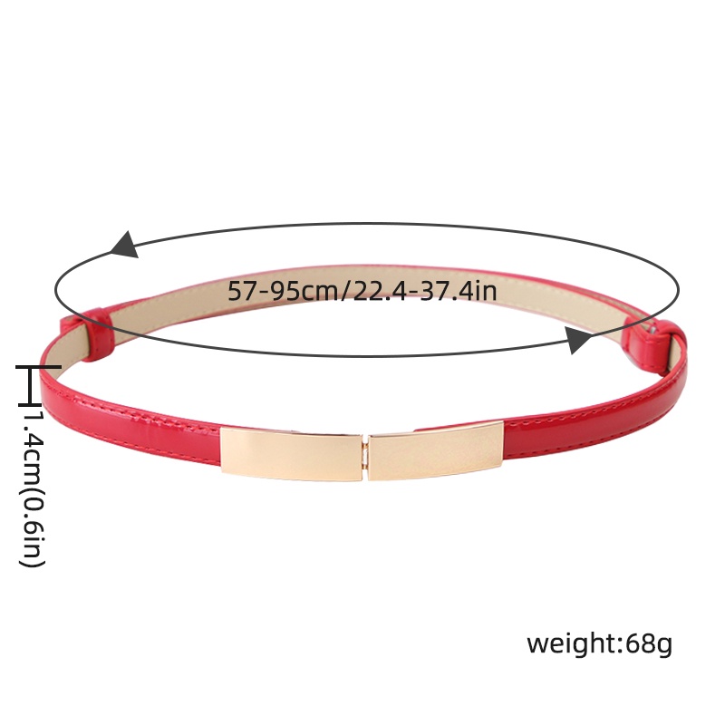 Thắt Lưng Da Khóa Hợp Kim Mạ Vàng Thời Trang Cho Nữ