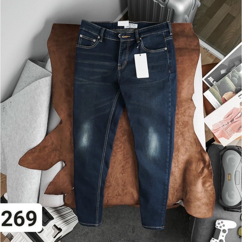 Quần jean nam ống ôm - jean co giản - nhiều màu thời trang