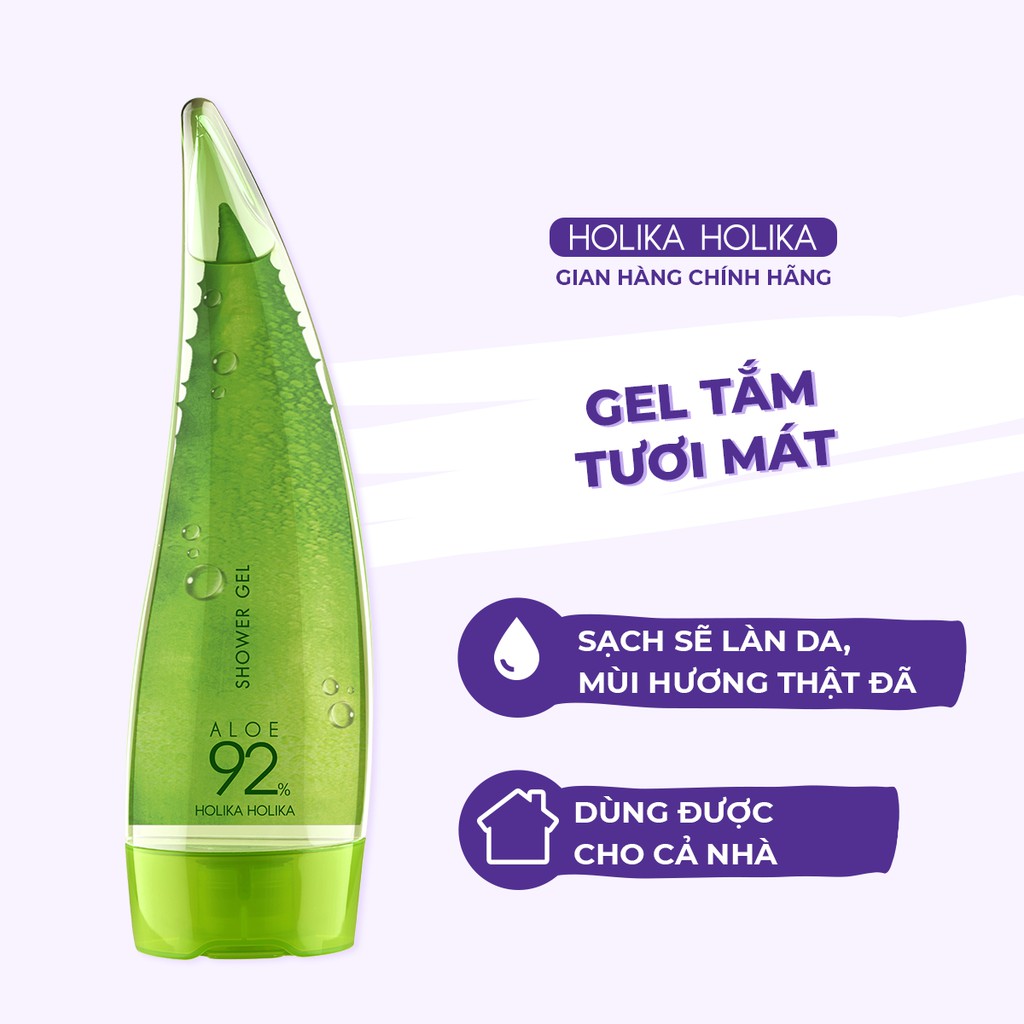 Gel dưỡng ẩm Hàn Quốc Holika Holika chiết xuất lô hội tăng độ đàn hồi se khít lỗ chân lông giúp làn da mềm mịn 55ml