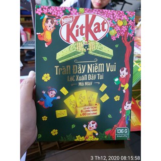 Kit kat trà xanh hộp 8 thanh  (có hộp quà tết)