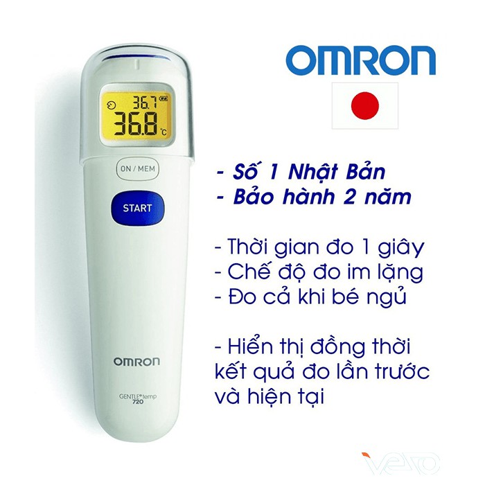 Nhiệt Kế Điện Tử Omron MC-720 (Đo Trán)