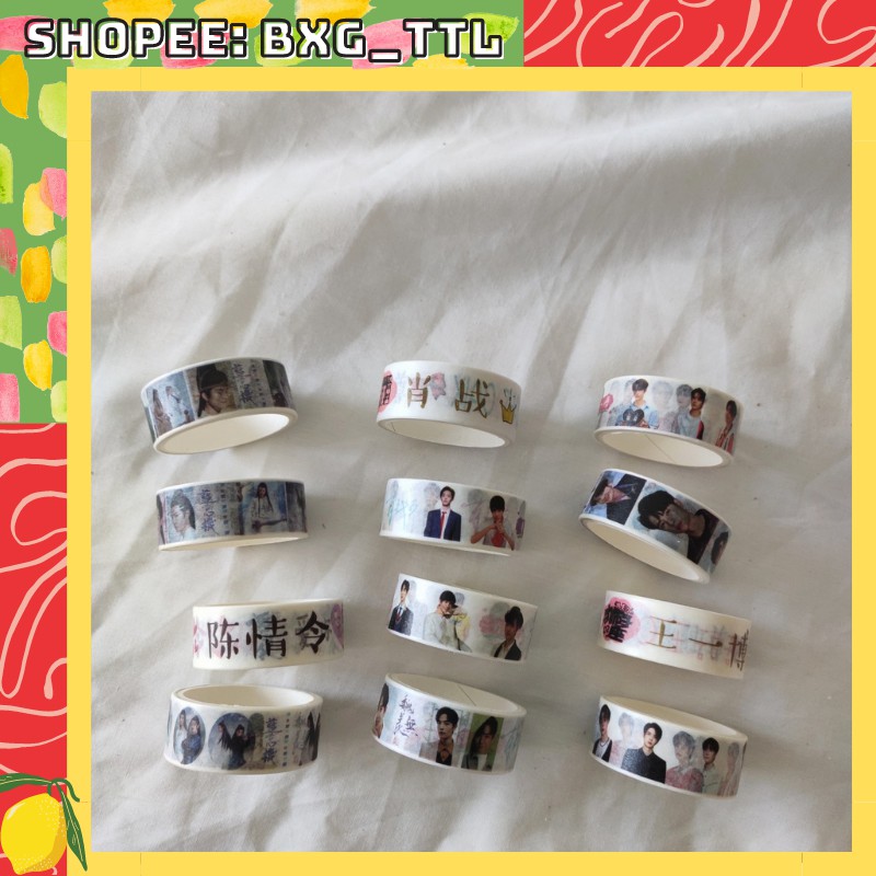 WASHI HÌNH TIÊU CHIẾN TRẦN TÌNH LỆNH - BĂNG DÍNH TIÊU CHIẾN - WASHI HÌNH VƯƠNG NHẤT BÁC - BĂNG DÍNH VƯƠNG NHẤT BÁC