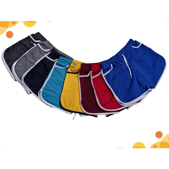 Quần đùi nữ viền sọc mặc nhà đủ màu sắc, quần short ngắn dây rút vãi thun cotton thoáng mát