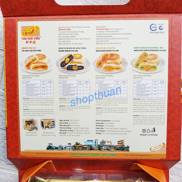 Bánh pía 6 sao Tân Huê Viên – 600 gr