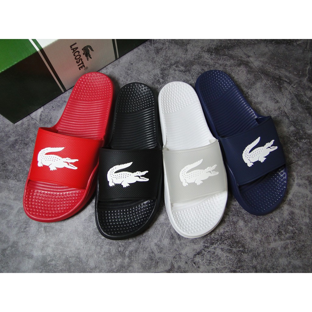 Dép Lacoste KZ xuất dư màu trắng - Rẻ vô địch - Đổi size 7 ngày