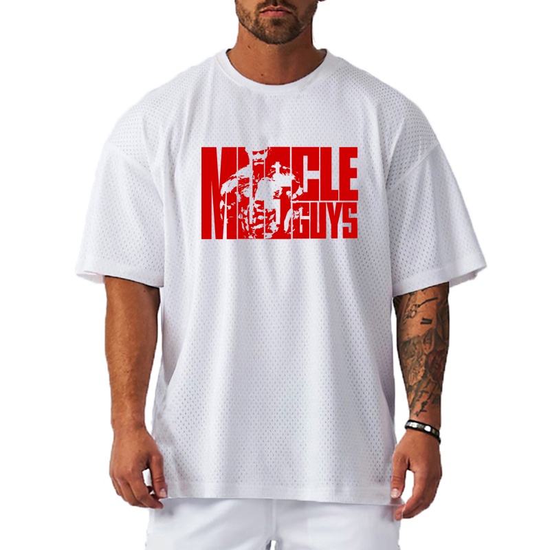 Áo Thun Thể Thao Tay Ngắn Phối Lưới Khô Thoáng Nhanh Thời Trang Cho Nam