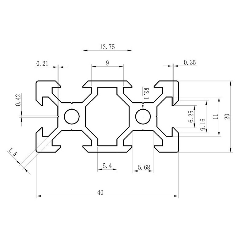 Nhôm Định Hình 2040 Vslot