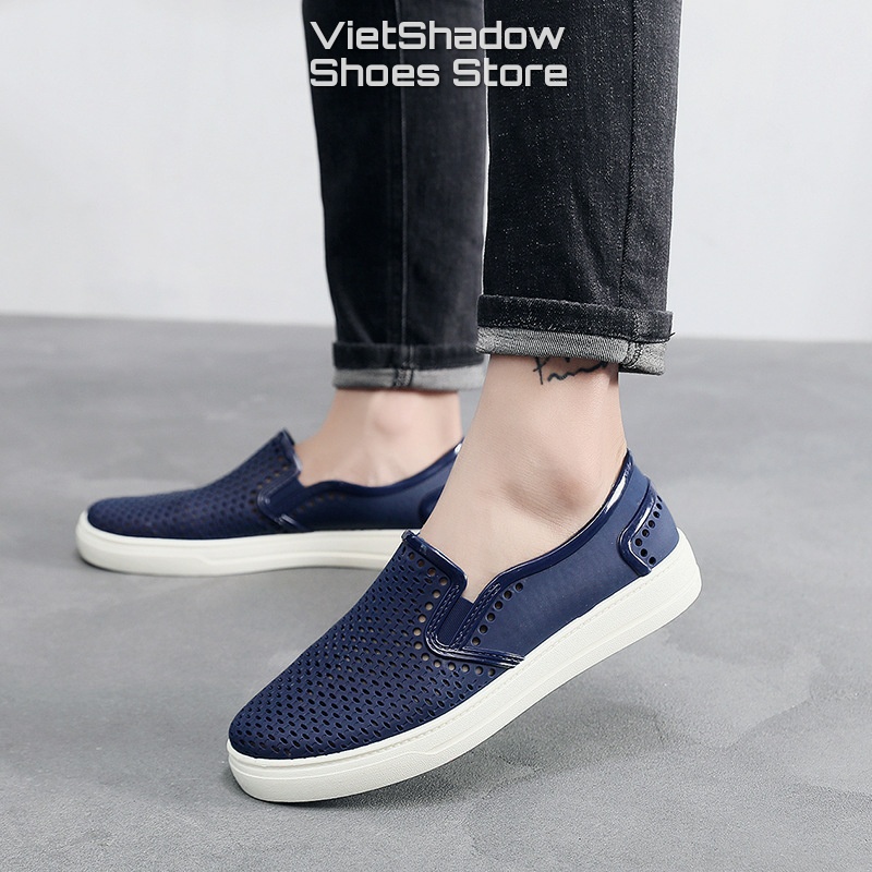 Slip on nhựa - Giày lười nhựa nam - Mũ giày bằng PVC đế TPU êm, mềm, không thấm nước - Mã SP HH2036 | BigBuy360 - bigbuy360.vn