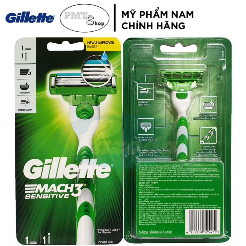 CHÍNH HÃNG Cán dao cạo râu Gillette Mach3