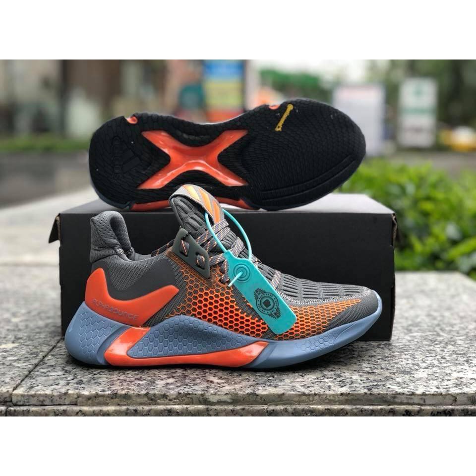[ Full Box ] - Giày Thể Thao Nam Adidas Aphabounce Bản Mới Nhất 2020 - Phiên Bản Xám Cam | BigBuy360 - bigbuy360.vn