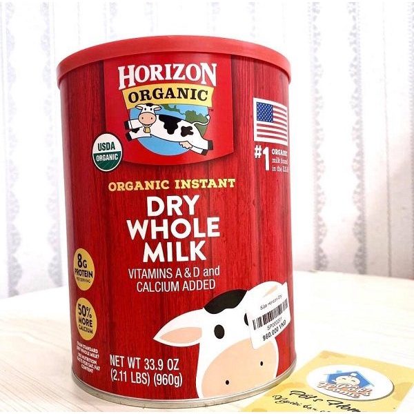 Sữa Tươi Nguyên Kem Hữu Cơ Dạng Bột Horizon 870g Mỹ Cho Bé 1Y+