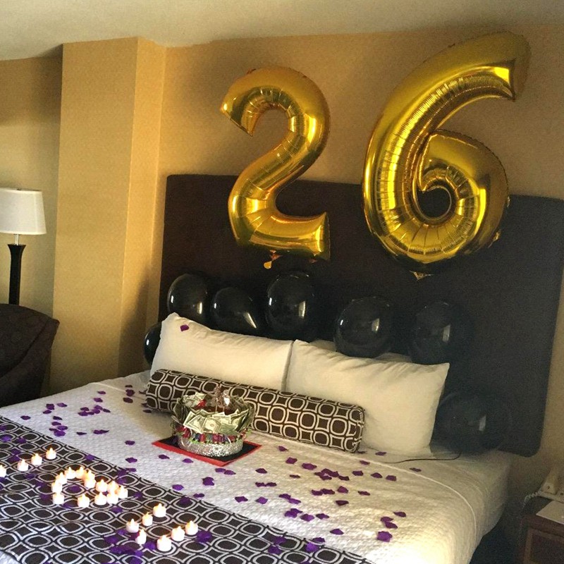 ❤️Bong Bóng Lõi Vàng Hình Số 32Inch Dùng Trang Trí Tiệc