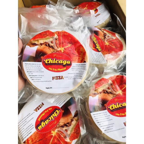 Pizza Chicago loại gấp 3 lần Phomai size 16- 400gr