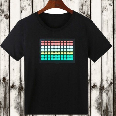 Áo cảm ứng âm thanh - HÀNG SẴN - Sound-sensitive LED light shirt set, men's T-shirt, women's T-shirt, sound-sensitive light-emitting shirt, Sound-sensitive light-up T-shirt, many models