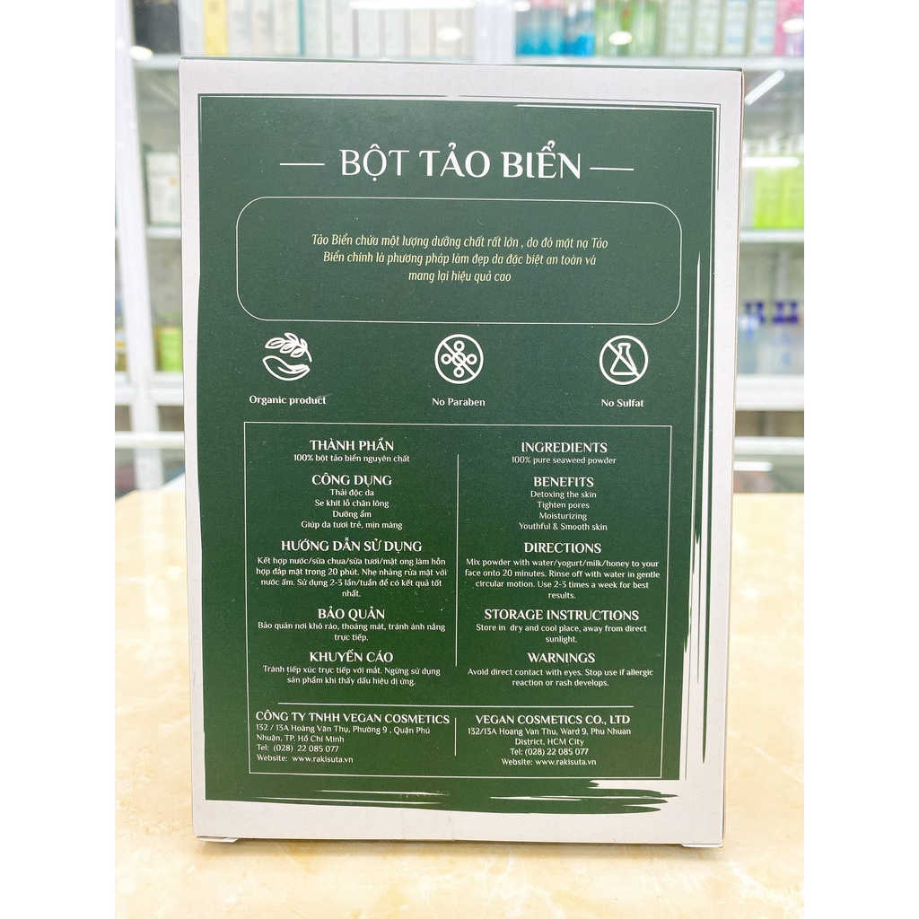 Bột Tự Nhiên Dưỡng Da Rakisuta 100G Chính Hãng Công Ty
