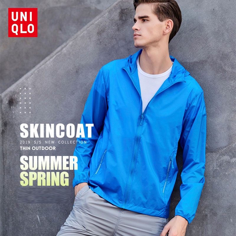 Uniqlo Áo Khoác Thể Thao Chống Nắng / Tia UV / Gió Thiết Kế Thoáng Khí Thời Trang Mới 2022 Cho Nam