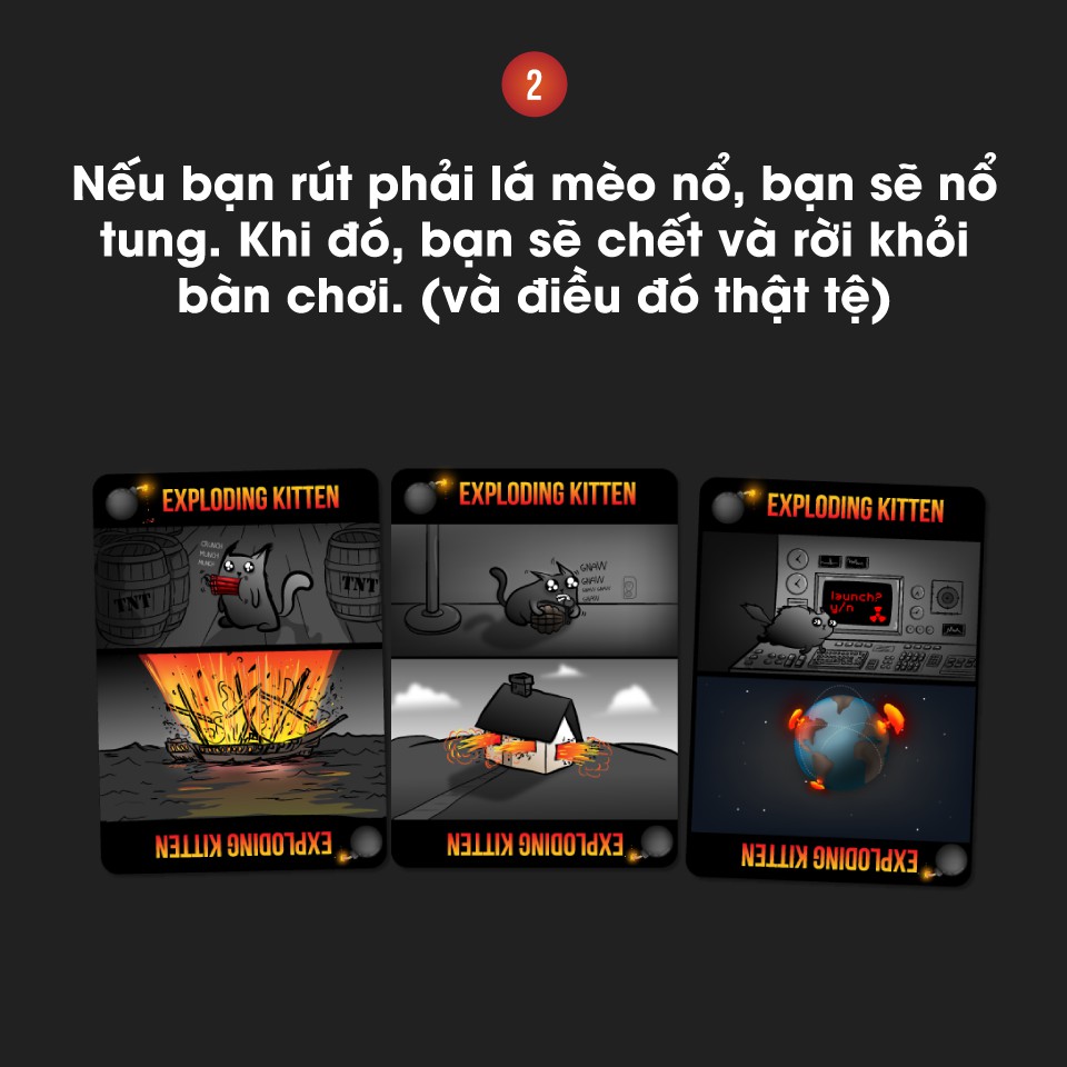 Mèo nổ Exploding Kittens chất lượng cao Hộp Cứng