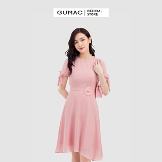 Đầm xòe phối hoa eo DB3260 GUMAC