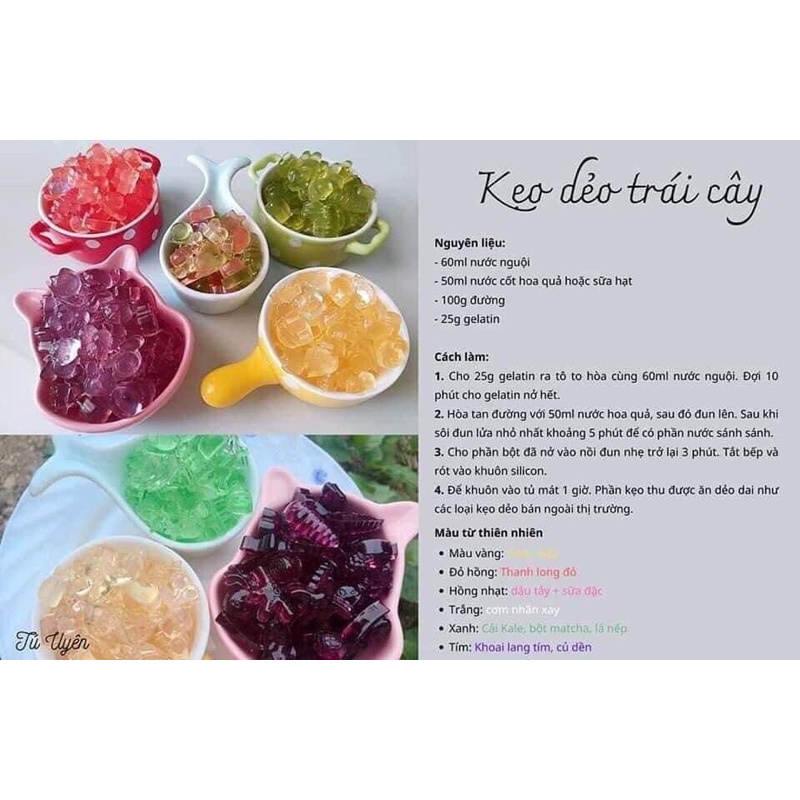 Nguyên liệu hữu cơ làm bánh/món phụ cho bé: Gelatine, Pudding, Bột nở, men nở, Đường Vani RUF