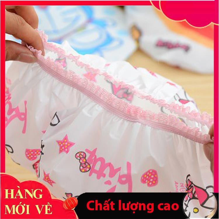 [ 03 cái ] Mũ nilon trùm tóc chống thấm nước - nón trùm đầu khi tắm chống ướt tóc
