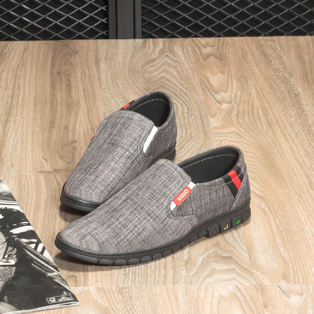 Giày lười vải nam ORSIL mã L15 màu đen | BigBuy360 - bigbuy360.vn