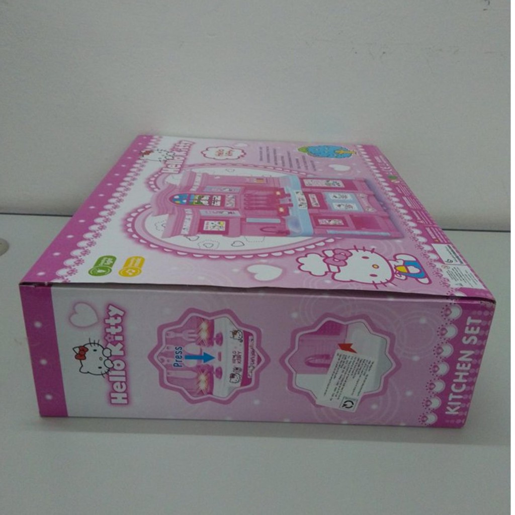 Bộ Đồ Chơi Nhà Bếp dễ thương Hello Kitty Cùng Búp Bê Barbie (Có Đèn, Nhạc)