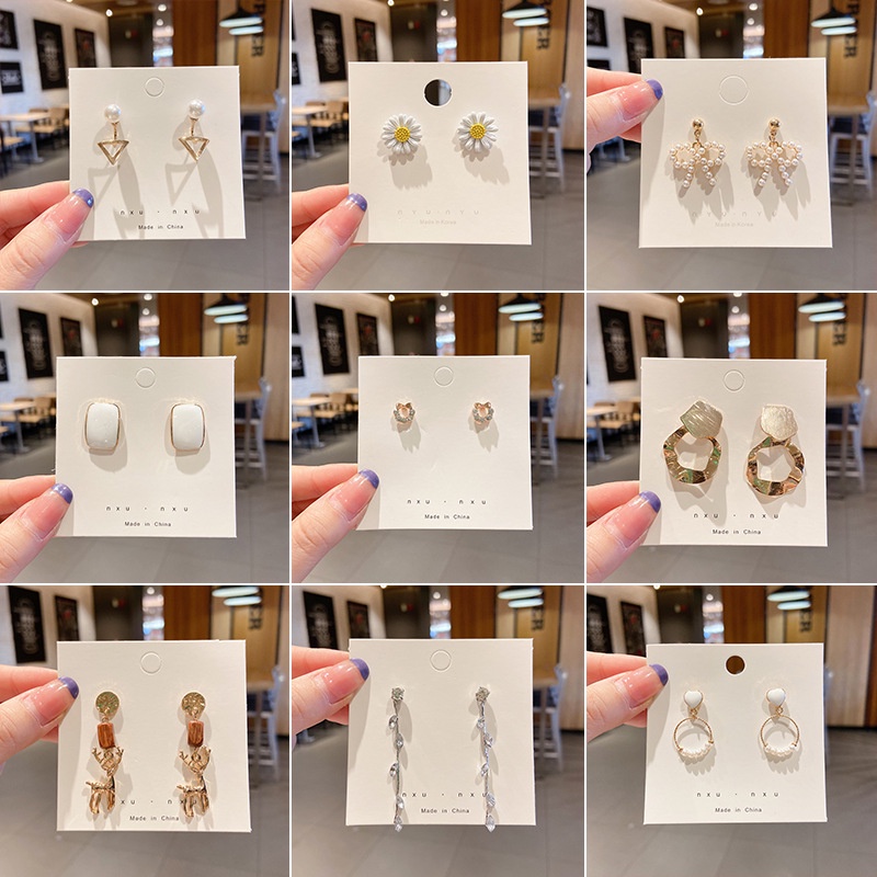 Bông Tai Thiết Kế Đơn Giản Thời Trang Hàn Quốc 2020