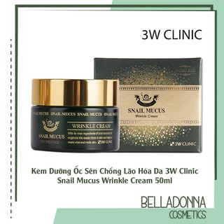 Kem Dưỡng Tinh Chất Ốc Sên Chống Lão Hóa Da 3W Clinic Snail Mucus Wrinkle Cream 50ml