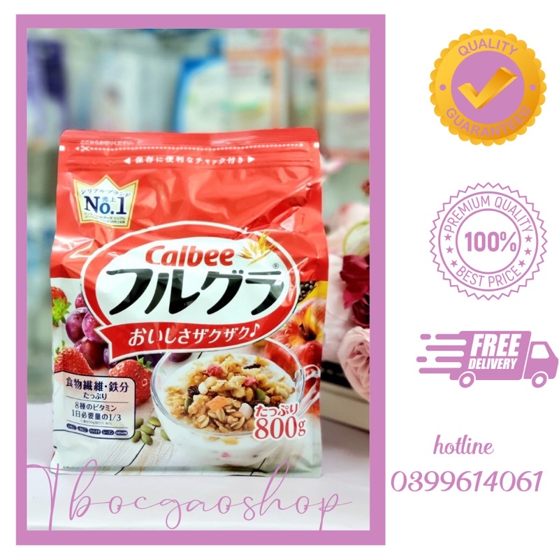 Ngũ cốc Calbee đỏ Nhật Bản mẫu mới nhất 2021 cho bạn 1 bữa ăn nhanh gọn tiện mà vẫn đầy đủ dinh dưỡng