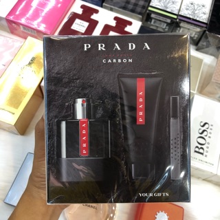Set Nước Hoa Nam Prada Luna Rossa Carbon 110ml