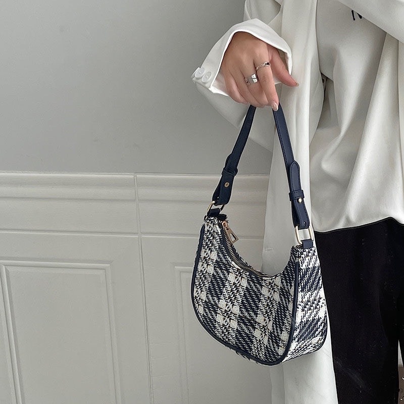 Túi Kẹp Nách Caro Xanh