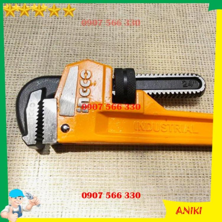 Mỏ lết răng 24 inch (600mm) độ kẹp 76mm Total Ingco siêu cứng vặn mở bulong đai ốc sửa chữa cơ khí ống nước máy móc 1234