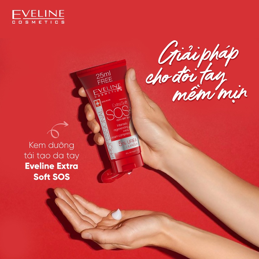 Kem dưỡng giúp tái tạo da tay siêu mềm mịn Eveline Extra Soft SOS 100ML