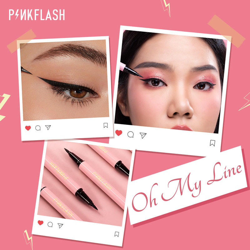 Bút Kẻ Mắt Dạng Lỏng Màu Đen Chống Thấm Nước Thương Hiệu Pinkflash