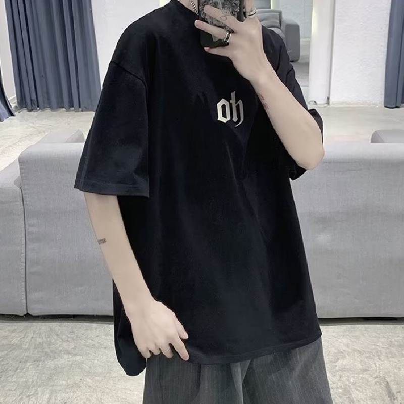 Áo Thun Dáng Rộng In Chữ Phong Cách Thời Trang unisex Hàn Quốc Có size Lớn M-8XL