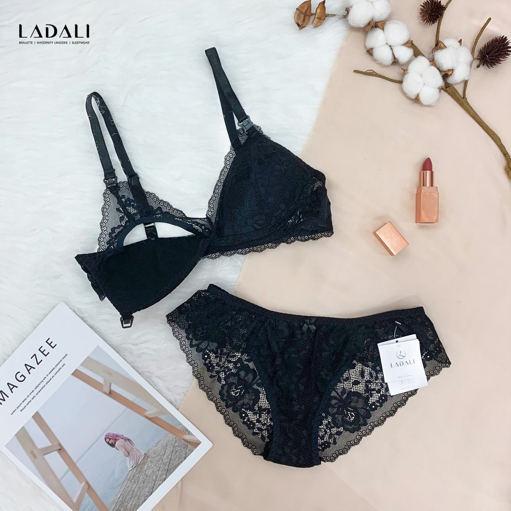 Áo ngực cho bé bú, áo ngực bầu ren bigsize thiết kế cao cấp Ladali S218 - Đen, Tím | BigBuy360 - bigbuy360.vn