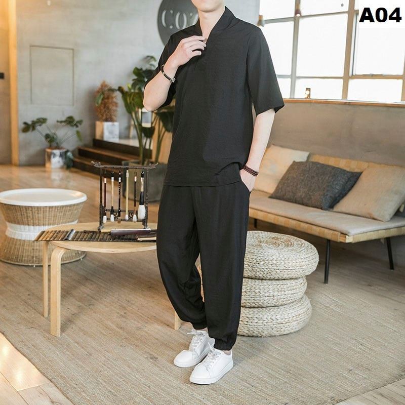 [Freeship] Bộ đũi nam chất vải đũi Thái loại dày cao cấp siêu mát | BigBuy360 - bigbuy360.vn