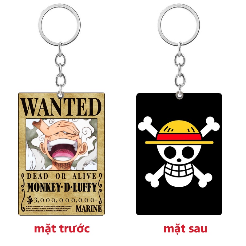 Móc khóa truy nã One piece ( 2 mặt khác nhau)