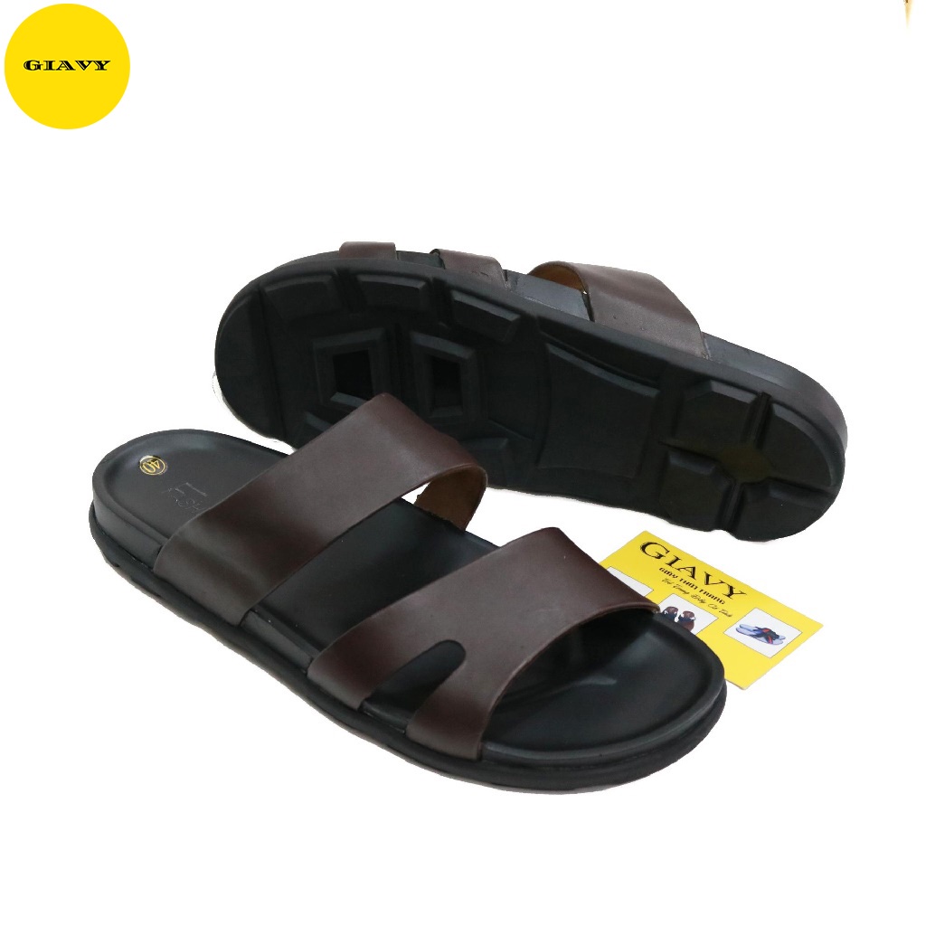 Dép nam quai da thời trang DU9288/8 - GIÀY GIAVY