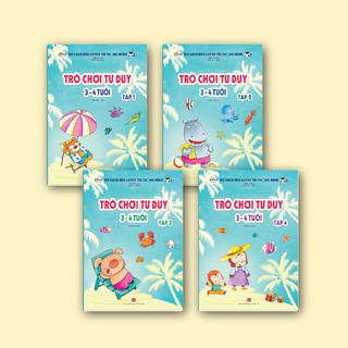 Sách thiếu nhi - combo 4 cuốn trò chơi tư duy 3-4 tuổi