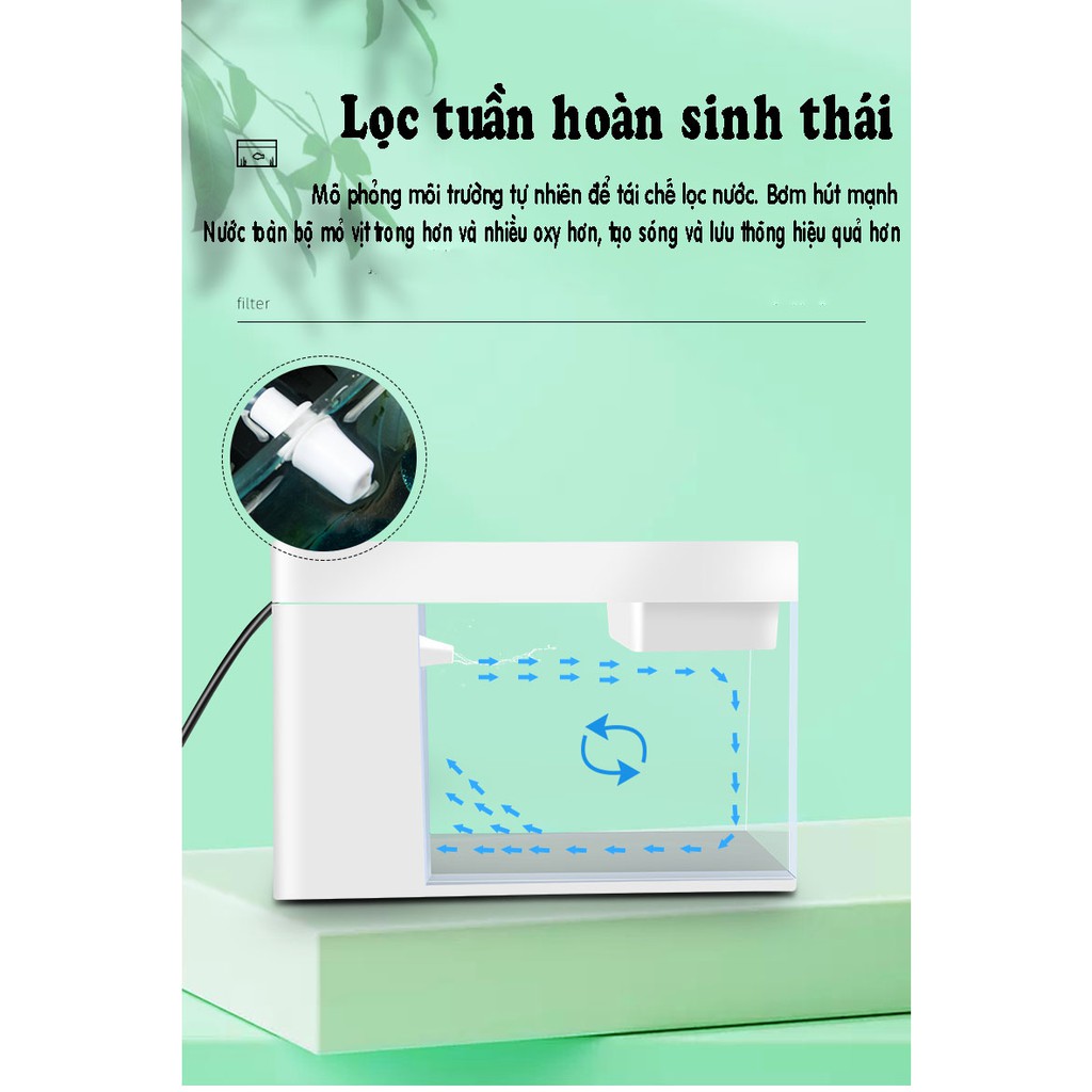 [hot sale]Bể cá mini thủy sinh để bàn làm việc, văn phòng