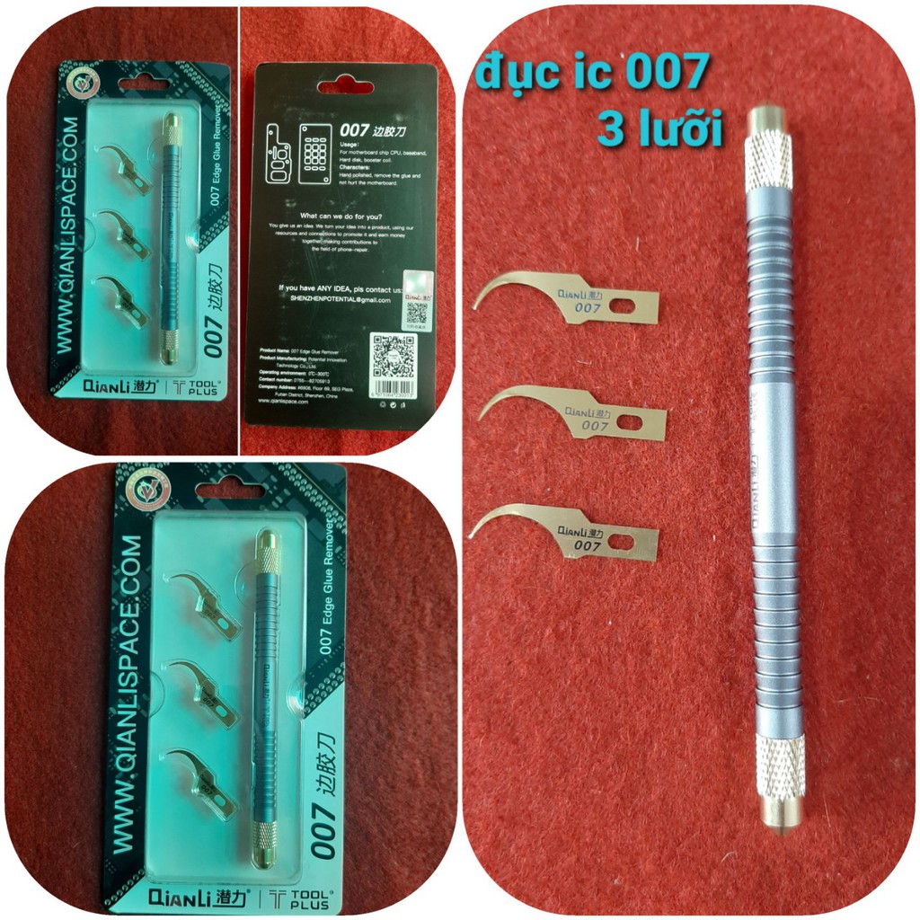 Bộ lưỡi dao đục ic 007.. 3 lưỡi dao