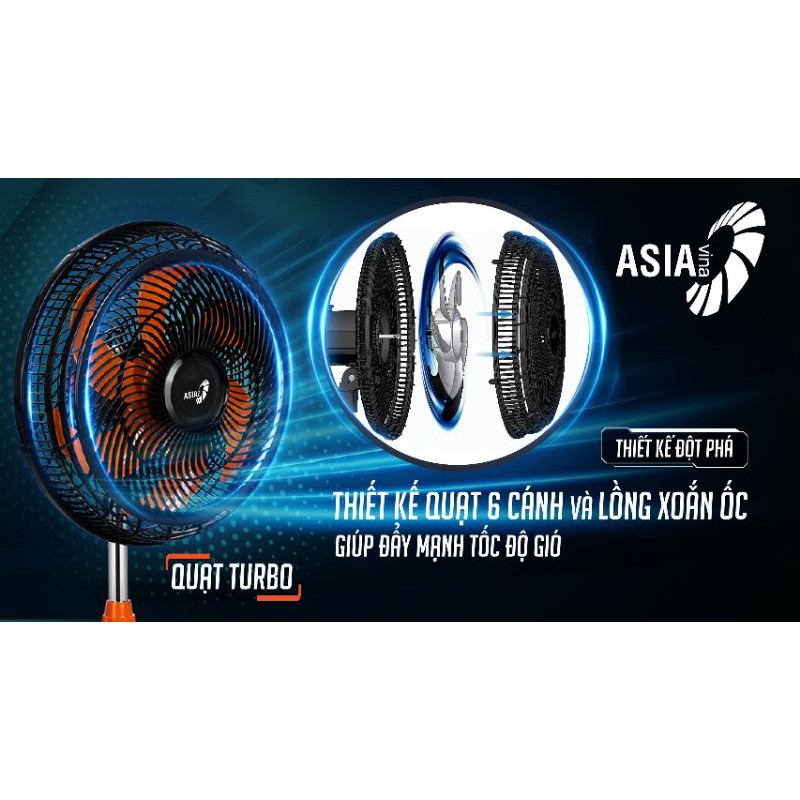 [QUẠT TURBO] Quạt treo Asia Turbo LTB1601-DV0 | 80W