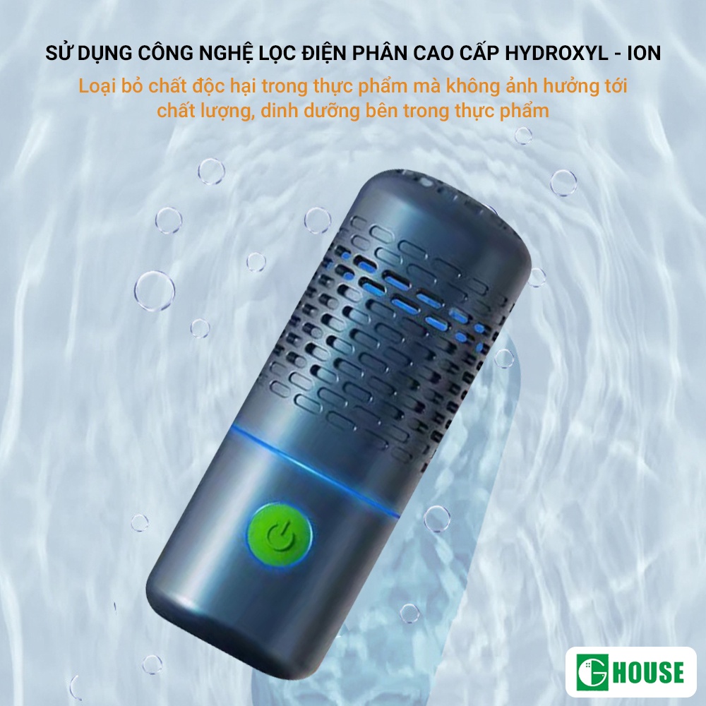 Máy Khử Trùng Thực Phẩm G-House, Tiệt Trùng Rau Củ Hoa Quả Loại Bỏ Vi Khuẩn