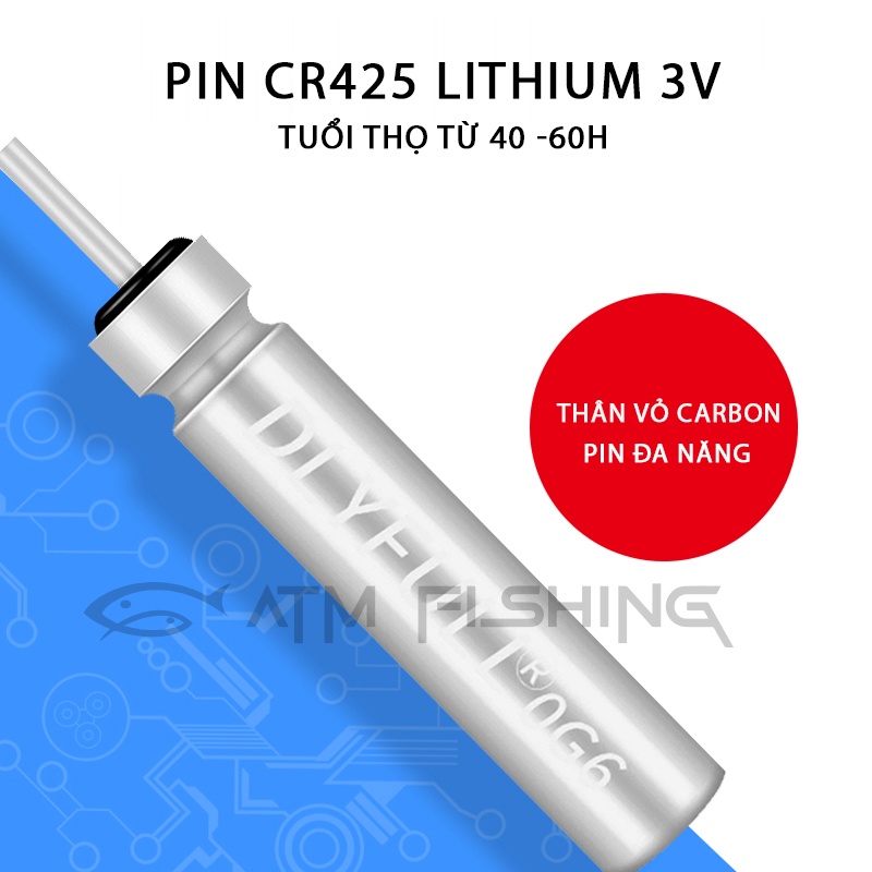 Pin Điện Tử CR-425 Chuyên Lắp Phao Câu Đài Câu Đêm