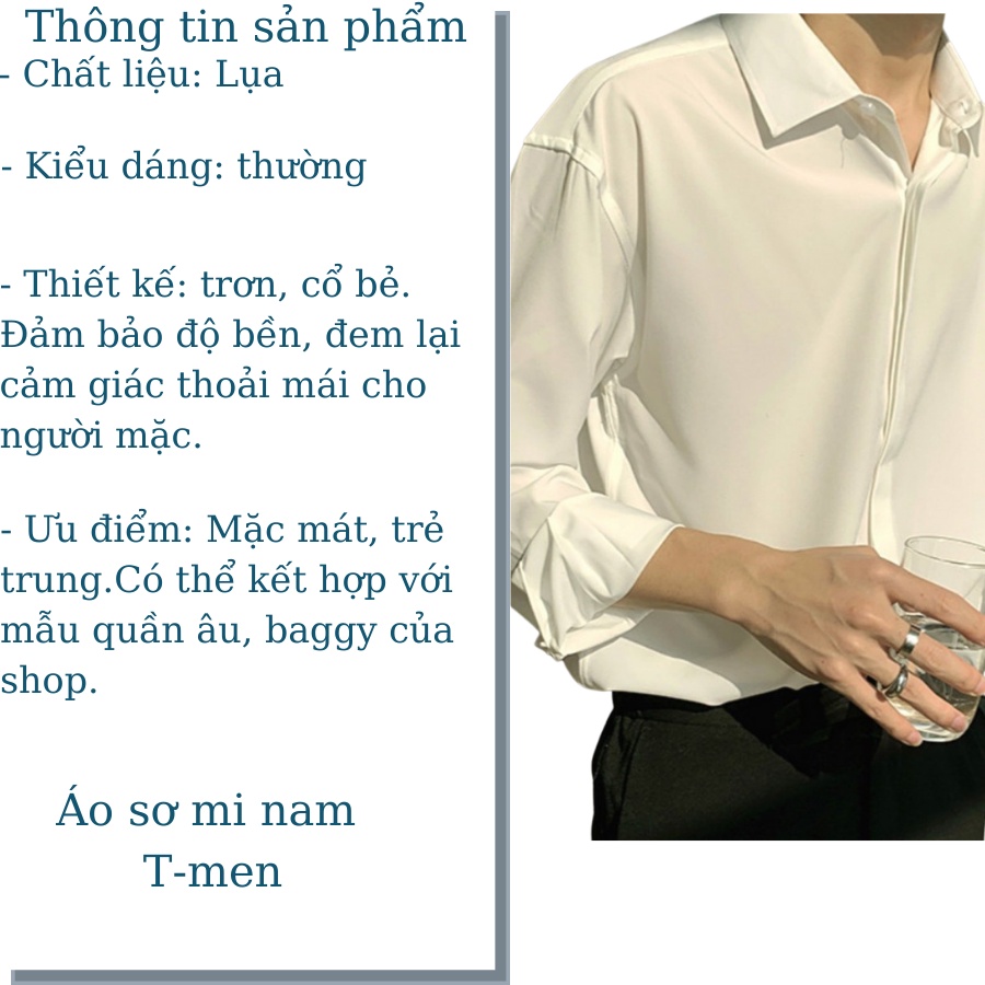 Áo sơ mi nam nữ dài tay PATIO form rộng chất vải cao cấp không nhăn thấm hút mồ hôi-PHIÊN BẢN PREMIUM SMCB.